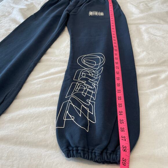 The Mayfair Group 0$ To Be Nice Blue Sweatpants Women's Size S/M 100% Cotton - Picture 8 of 8